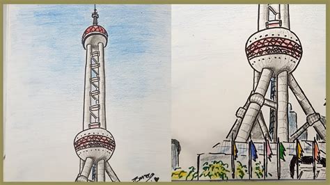 TUTORIAL 3 Let S Draw Shanghai Oriental Pearl Tower YouTube