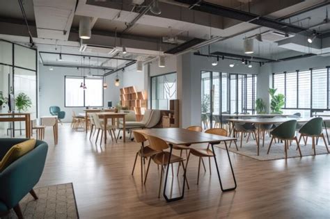 Premium Photo | Coworking space with modern furniture and sleek design ...