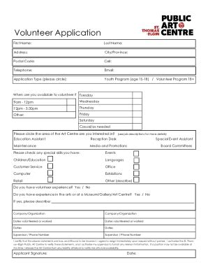 Fillable Online Nccdn Volunteerapplicationrevised Docx Volunteer