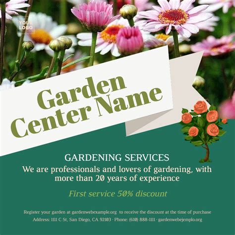 Editable Garden Center And Gardening Flyers