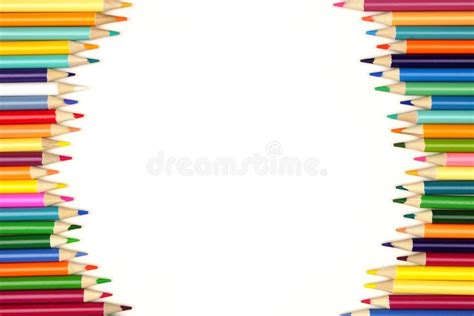 Pencil crayon border stock image. Image of background - 42598625