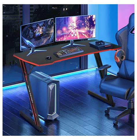 Inch Gaming Z Shaped Computer Desk Pc Computer Table Home Office