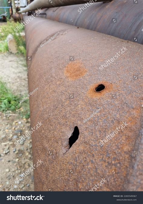 Pitting Corrosion Through Defects On Steel Stock Photo 2265549367