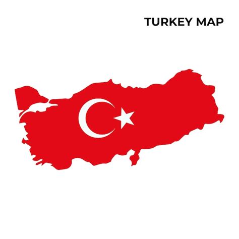 Premium Vector Turkey National Flag Map Design Illustration Of Turkey