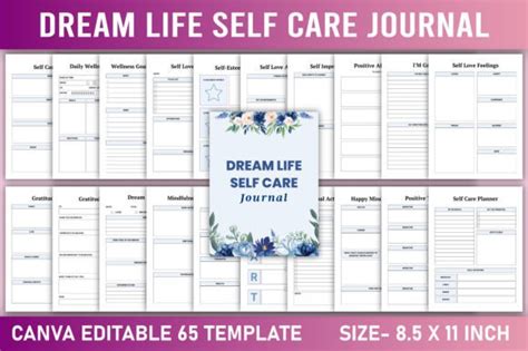 Editable Dream Life Self Care Journal Graphic By KDP GALLERY Creative