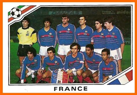 France Team Group Sticker For The 1986 World Cup Finals Mexiko