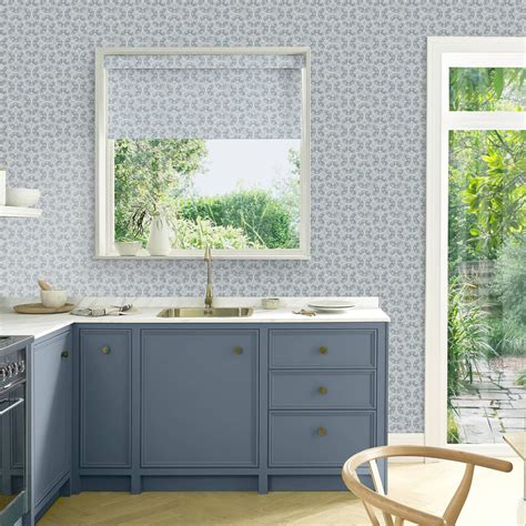 Hopwood Cottage Duck Egg Wallpaper