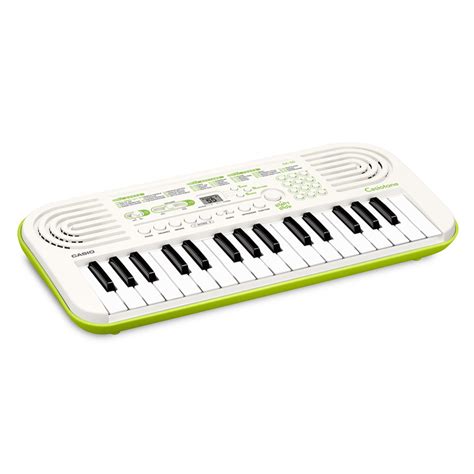 CASIO SA50 Tastiera Elettronica 32 Tasti Bianca Con Fondo Verde