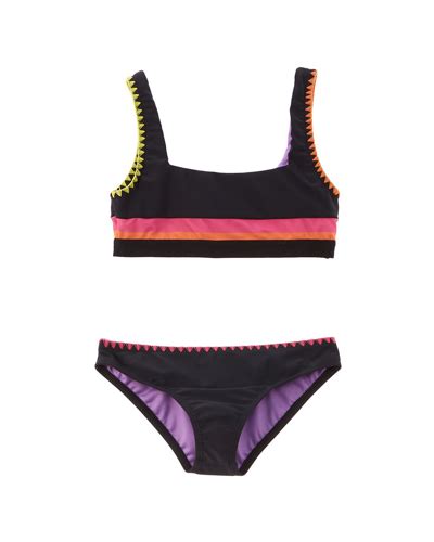 Limeapple Kids Emira 2pc Bikini Set In Black Modesens