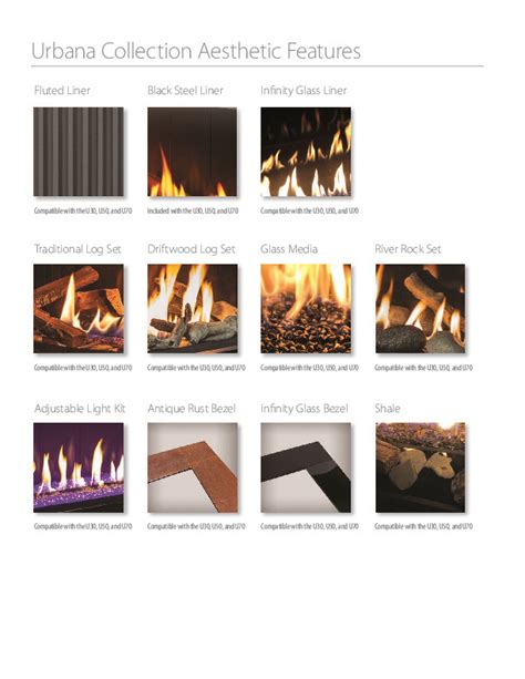 Urbana U Tall Linear Fireplace Hearth Appliances