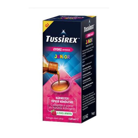 Tussirex Junior köhögés elleni szirup 120ml patika akcio hu