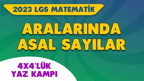 Aralarinda Asal Sayilar Temel Konu Anlat M Lgs Matematik X