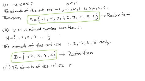 Solved Write The Following Sets In Roster Form I A {x X Is An