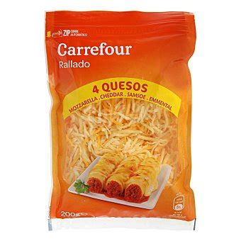 Carrefour Queso Rallado Cuatro Quesos Carrefour Sin Gluten G