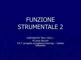 PPT RELAZIONE FINALE DELLA FUNZIONE STRUMENTALE AREA 3 PowerPoint