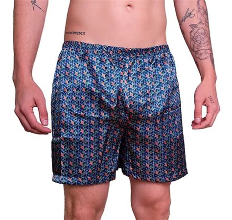 Kit Short Masculino Samba Can O Cueca Adulto Cetim Seda