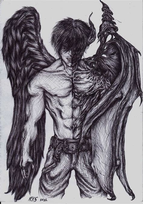 Good And Bad Angels Drawings