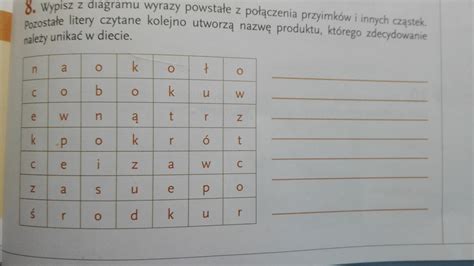 Wypisz Z Diagramu Wyrazy Powsta E Z Po Czenia Przyimkow I Innych