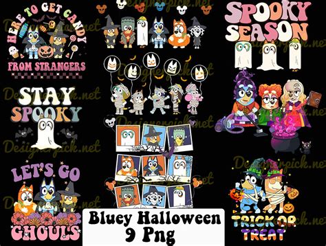 Bluey Halloween Png Bundle, Bluey Spooky - Best Quality Design Bundle