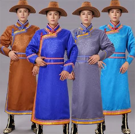 Chinese Mongolia Costume For Men Chinese National Dance Costumes For