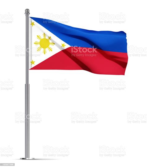 Philippines Flag Isolated On White Background Stock Illustration