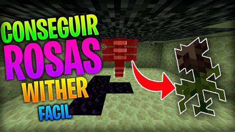 Como Conseguir Rosas De Wither Muy Facil En Minecraft Youtube