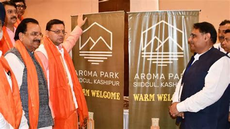 Uttarakhand Cm Pushkar Singh Dhami Performs Bhumi Pujan Of Aroma Park