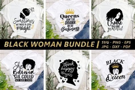 Black Woman SVG Bundle Graphic By WIPSART Creative Fabrica