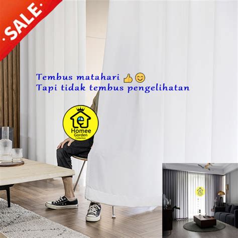 Promo Vitrase Polos Putih Polos Vitrase Tirai Gorden Jaring Horden