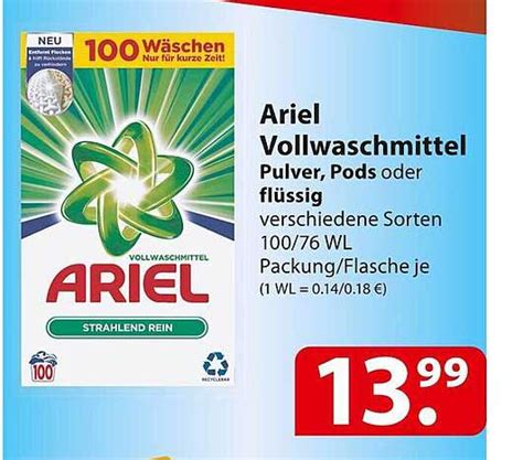 Ariel Vollwaschmittel Pulver Pods Oder Fl Ssig Angebot Bei Famila