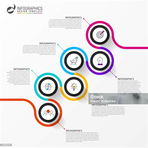 Ilustración De Plantilla De Diseño Infográfico Concepto De Línea De Tiempo Con 6 Pasos Y Más