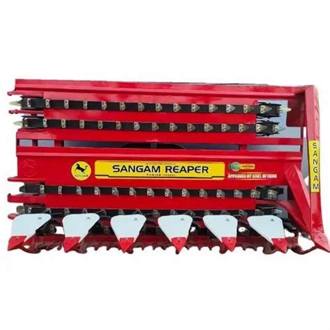 Mild Steel 5 Belt Sangam Tractor Mounted Back Reaper For Millet