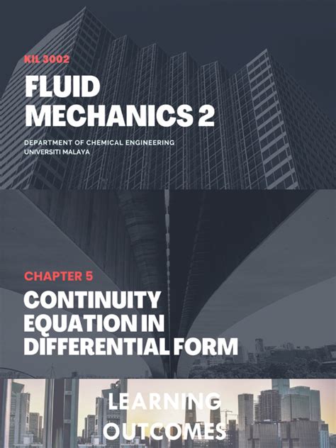 Notes 5 2023 Continuity Equation In Differential Form Pdf Fluid Dynamics Physical Sciences