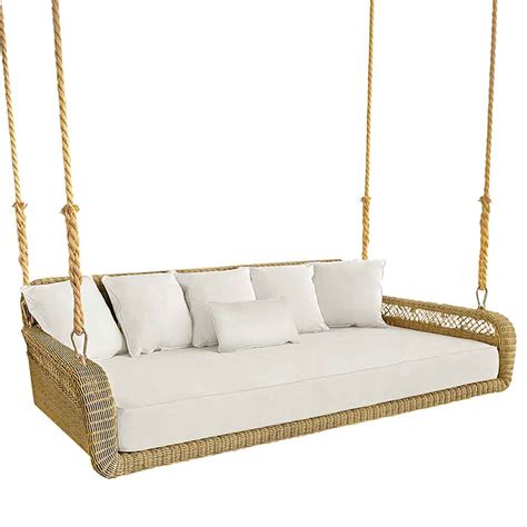 Kingsley Bate Amelia Hanging Woven Outdoor Daybed | AuthenTEAK