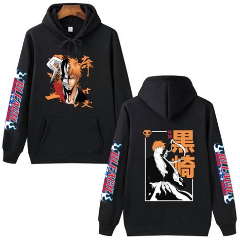 Bleach Hoodies Kurosaki Ichigo Streetwear Graphic Hoodie Bleach Store