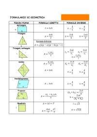 FORMULARIO GEOMETRIA PIANA Formulari Di Discipline Geometriche Docsity