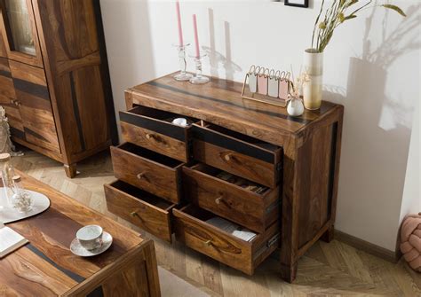 Buffet en bois de palissandre laqué marron ANCONA 220