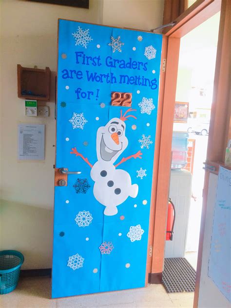 Christmaswinter Door Display Olaf From Frozen — First Graders Are Worth Melting For ️