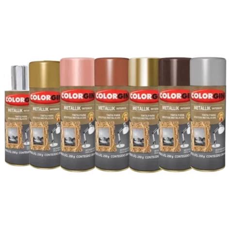 SPRAY METALLIK COLORGIN INTERIOR CORES METALICAS 350ML Shopee Brasil