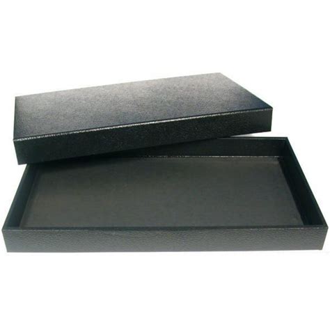 Black Jewelry Display Case (Removable Magnetic Lid) w/ Gray Foam 72 ...