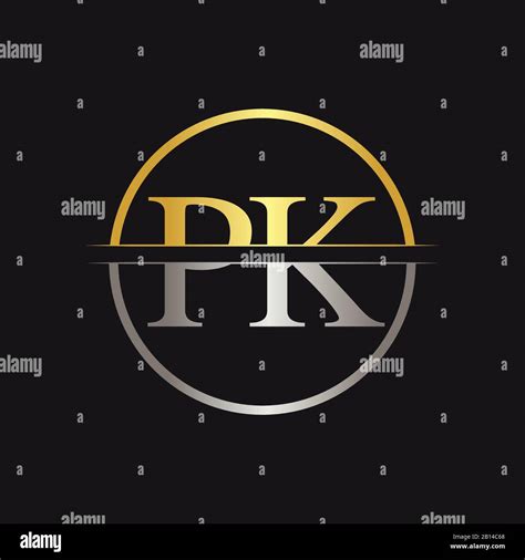 Initial Monogram Letter PK Logo Design Vector Template PK Letter Logo