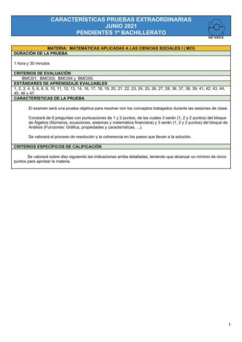 Pdf Caracter Sticas Pruebas Extraordinarias Junio Dokumen Tips