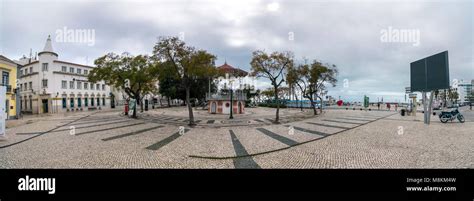 Faro Portugal 4th Of March 2018 Panorama Of Historical Downtown Of