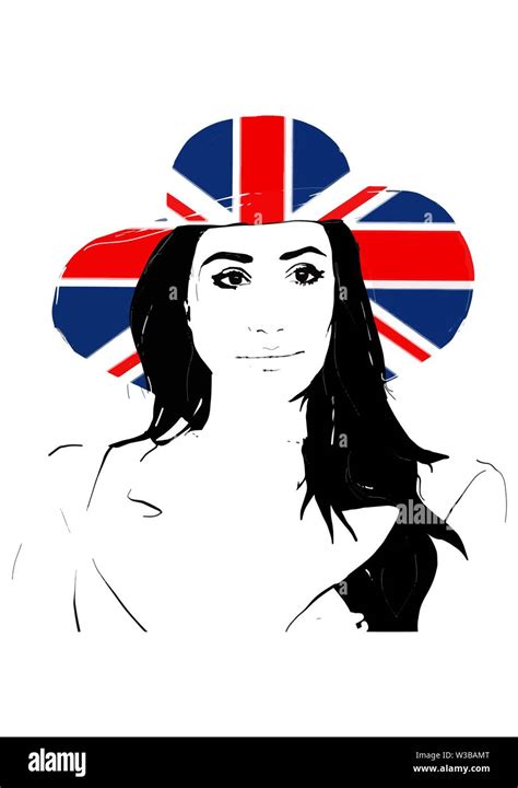 Meghan Markle Illustration Stock Vector Image And Art Alamy