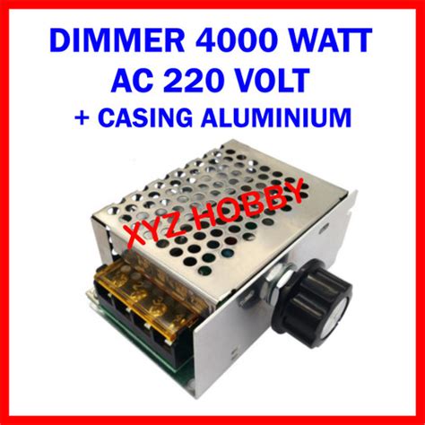 Jual Dimmer AC 4000 Watt 220 Volt AC 220V Dimmer 4000W Casing Aluminium