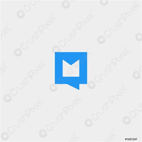 Letter M Chat Logo Template Vector Design Stock Vector