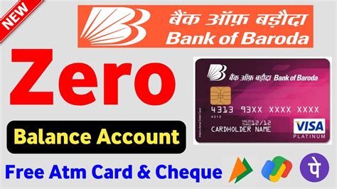 Bank Of Baroda Zero Balance Account Online Bob Zero Balance