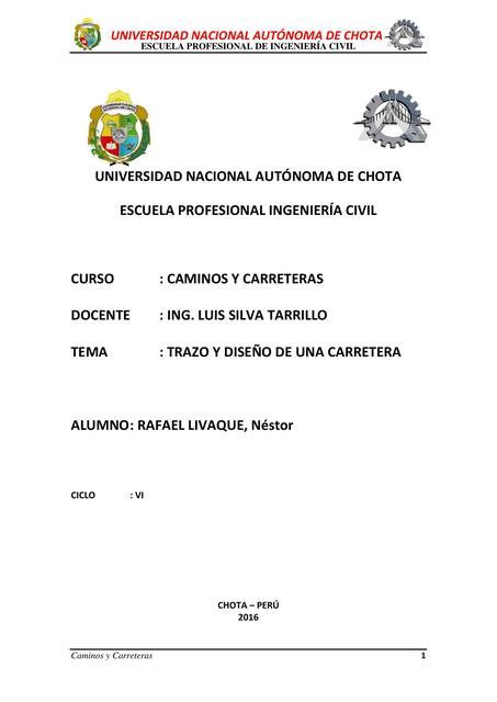 Informe De Caminos Y Carreteras Osman Vladimir Díaz Díaz uDocz