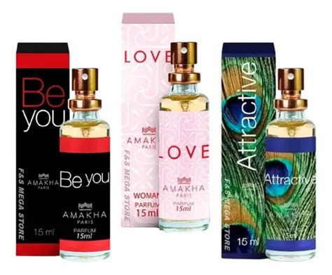 Kit 3 Perfume Feminino Amakha Paris Be You Love Attractive