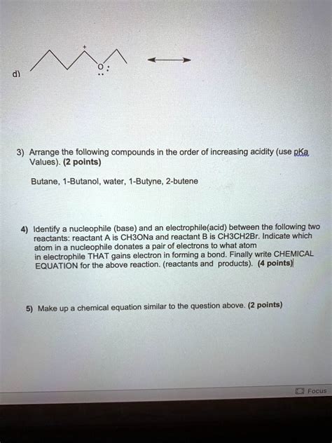 Solved Arrange The Following Compounds In The Order Of Increasing